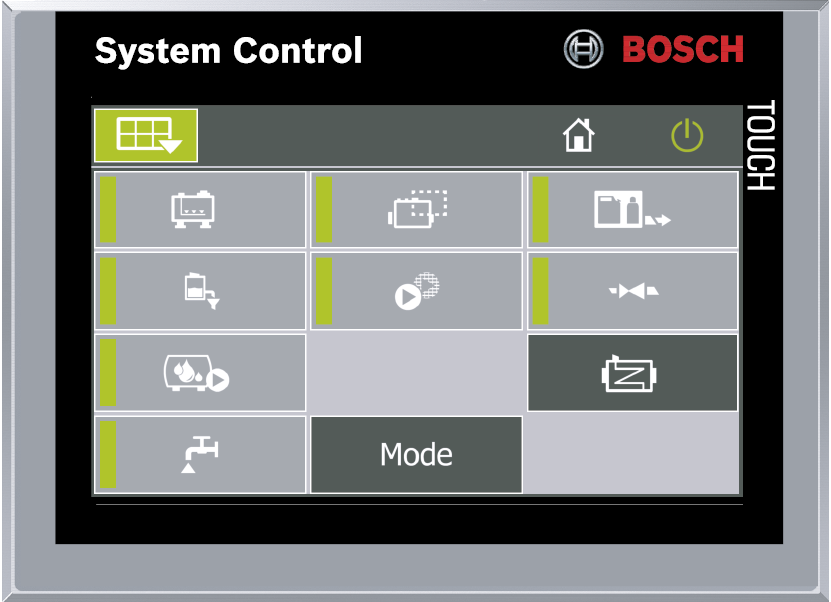 Řídicí systém kotelny SCO nad rámec jednotlivých komponentů – příklad zobrazení na displeji